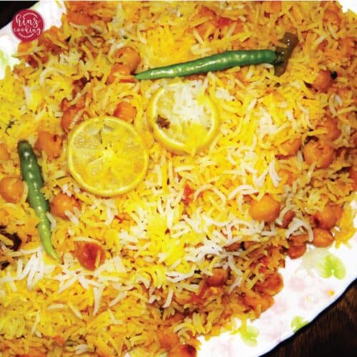 chana biryani - chole biryani