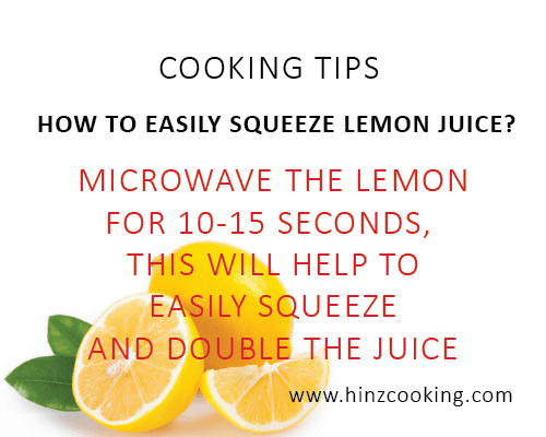 how to squeeze lemon - cooking tips