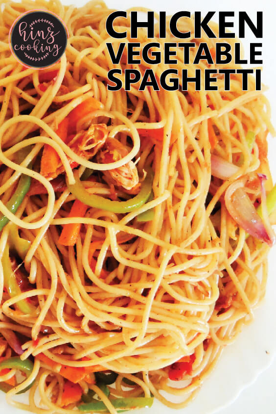 chicken and vegetable spaghetti recipe - spaghetti recipe in urdu - chicken spaghetti