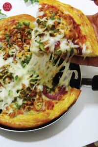 Homemade Desi Pizza (Pakistani Masala Pizza Recipe)