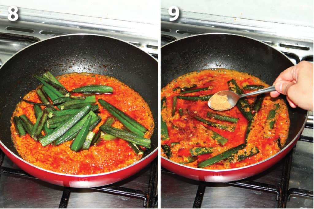 okra curry step 8.9