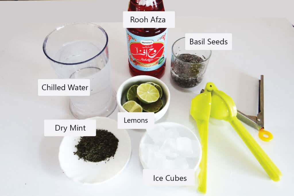 rooh afza drink ingredients