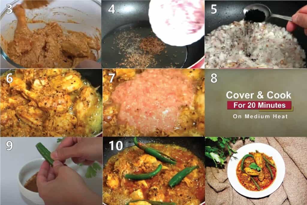 how to cook achari chicken (steps)