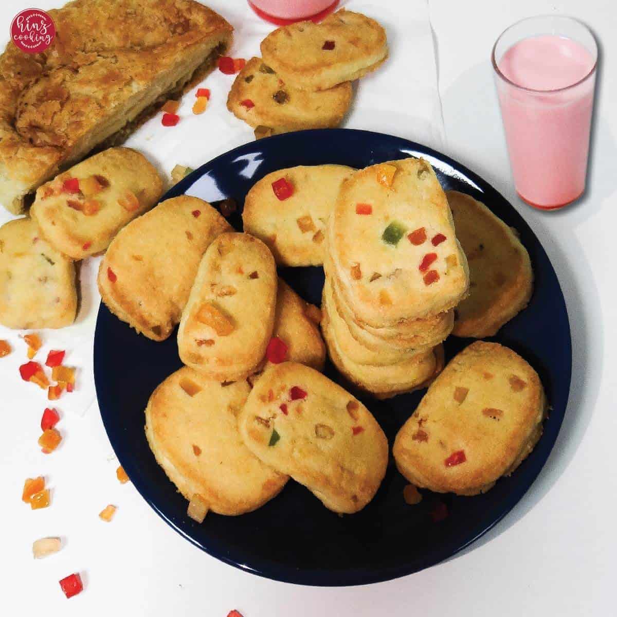 Karachi biscuits recipe - Tutti Frutti Cookies