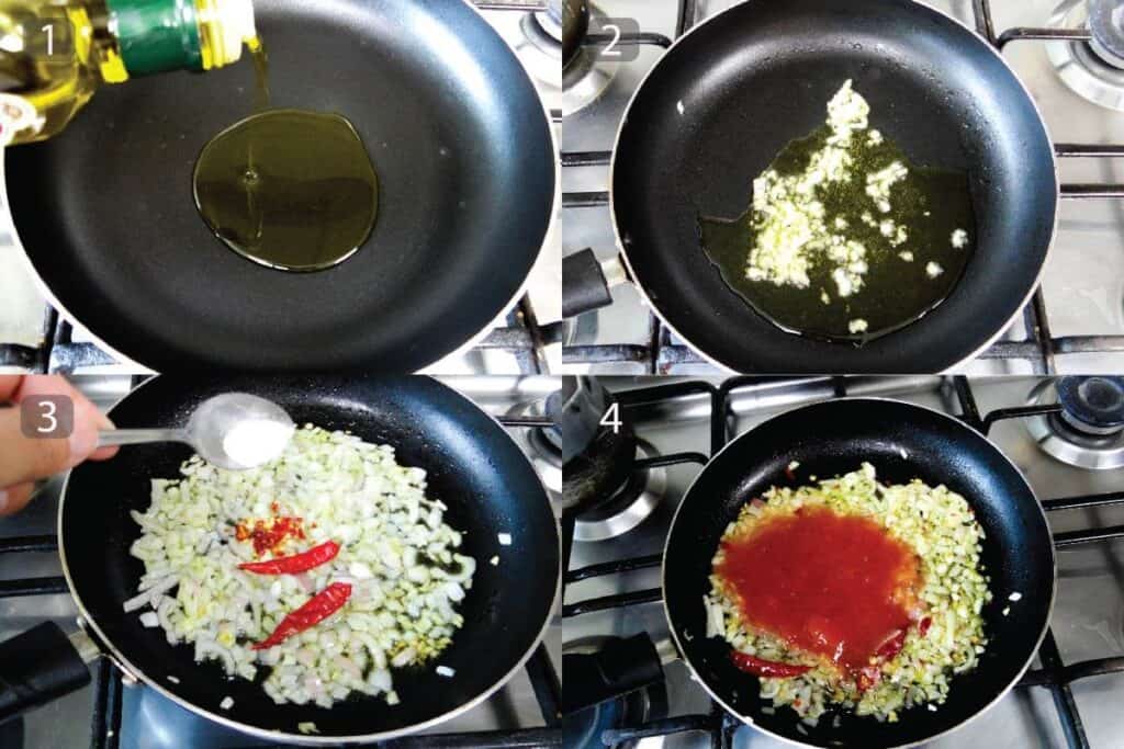 how to make spaghetti arrabiata step 2