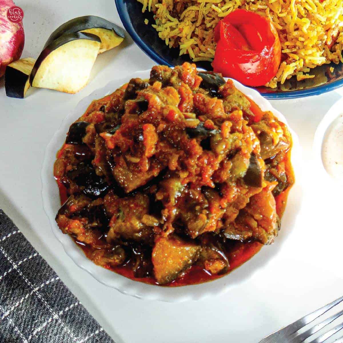 brinjal bhaji - aubergine bhaji recipe