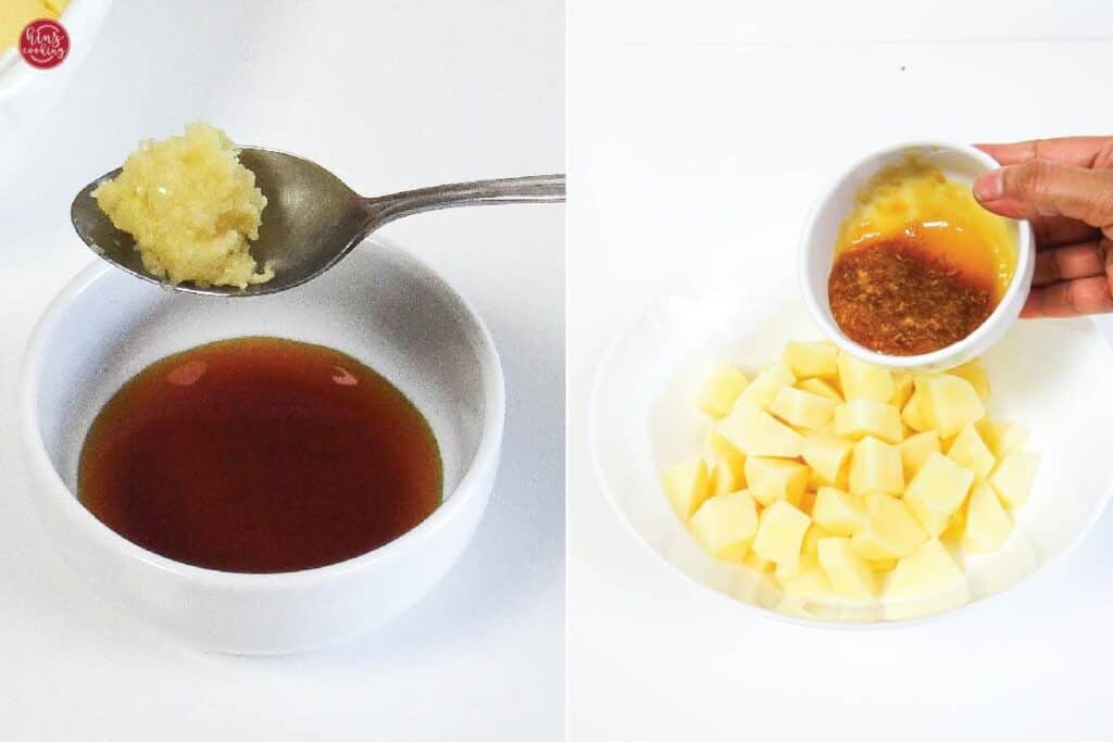 how to make honey garlic roasted potatoes 1