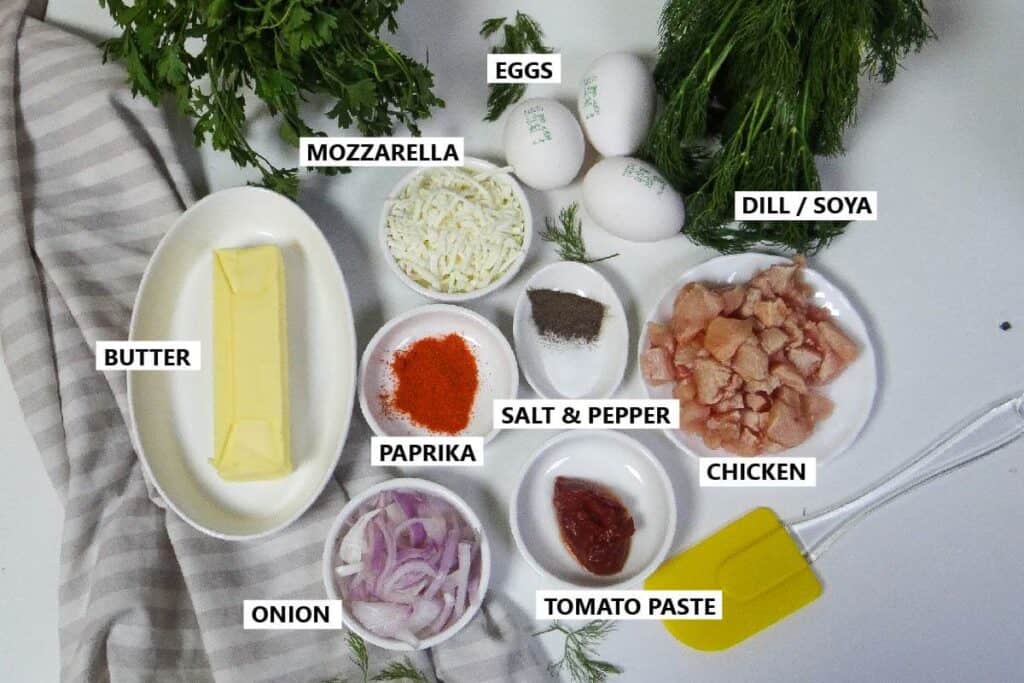 chicken omelette recipe (ingredients)